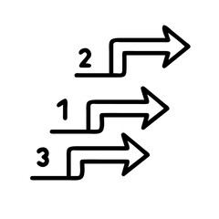 A vector illustration set of 3D paper arrows with diverse shapes, icons, and directional pointers for web design, business, or a modern collection of signs