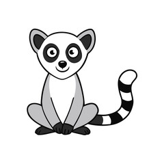 Funny Lemur vector art illustration 