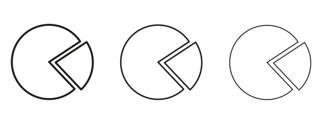 Pie chart icon symbol for Info Graphic, Design Elements and Websites