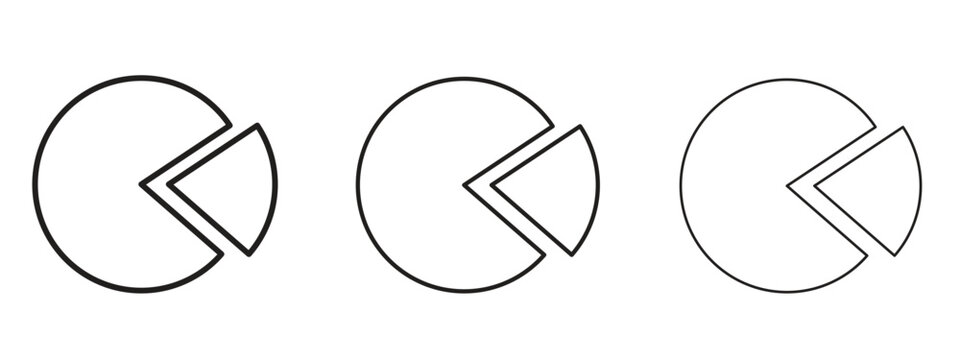 Pie chart icon symbol for Info Graphic, Design Elements and Websites