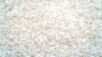 White rice grains closeup