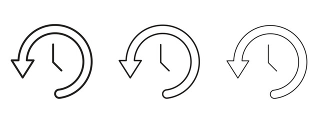 History icon symbol for Info Graphic, Design Elements and Websites