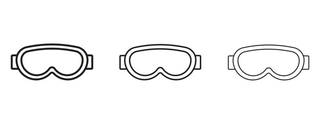 Goggles icon symbol for Info Graphic, Design Elements and Websites