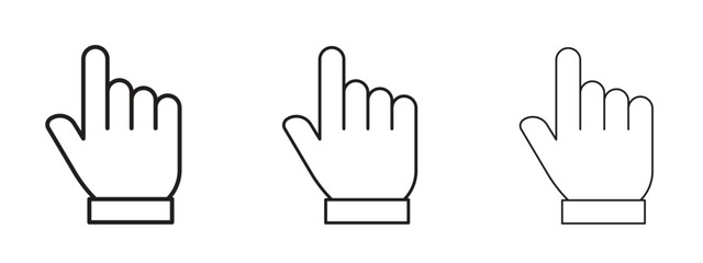 Finger icon symbol for Info Graphic, Design Elements and Websites