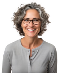 Obraz premium Happy woman portrait laughing glasses.