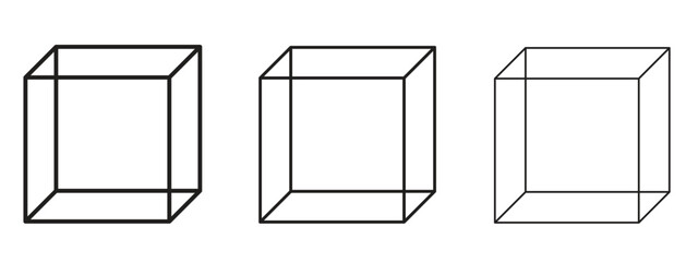 Cube icon symbol for Info Graphic, Design Elements and Websites