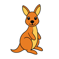  funny Kangaroo vector art illustration 