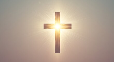 golden cross on dark background