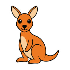  funny Kangaroo vector art illustration 