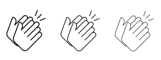 Fototapeta premium Clap icon symbol for Info Graphic, Design Elements and Websites