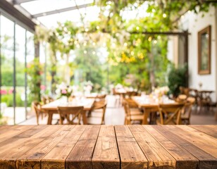 restaurant cafe interior blurred background