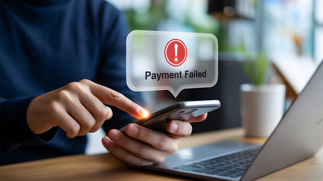 Concept of Online Payment Error and Credit Card Decline