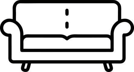 Contemporary Couch Furniture Outline Graphic