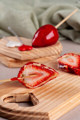 Delicious Brazilian dessert called Strawberry of Love - Morango do Amor