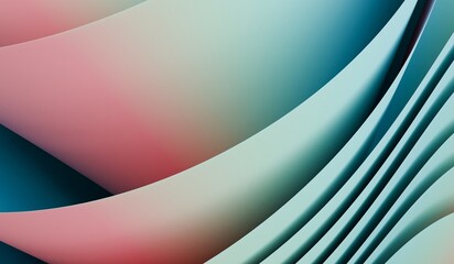 abstract curvy shape against the colourful background. Iridescent futuristic template