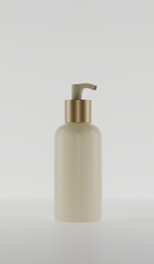 Cosmetic Products on Podium with water white Background, Beauty and Skincare Concept