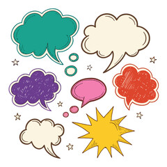 Bright Hand‑Drawn Thought Bubbles