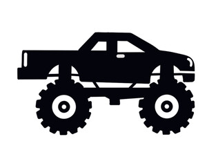 monster truck icon black silhouette