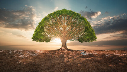 mental clarity on self recovery and peace balance concept a serene moment connecting with nature embracing tree textures