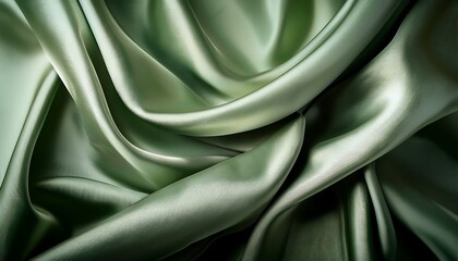 Obraz premium close up of draped sage green silk