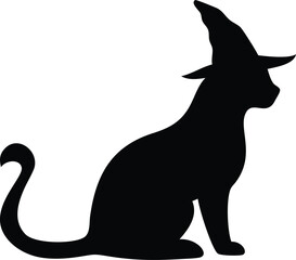 Black cat silhouette vector illustration for pet design