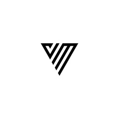 vm letter vector logo abstract