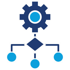 Algorithm Flat Blue Icon
