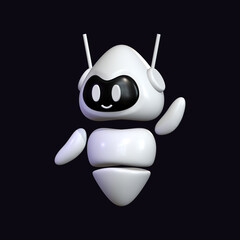 Robot 3D Female Cute Floating