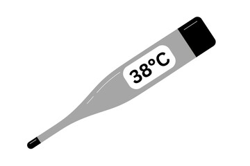 digital thermometer isolated on white background 