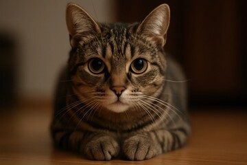 Obraz premium a tabby cat in quiet repose