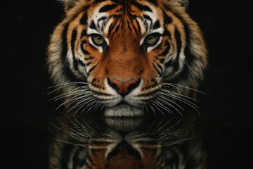 Fototapeta premium The untamed spirit of a tiger in its natural habitat