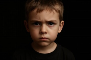 A young boy's gaze into the abyss