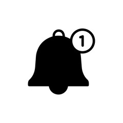 Notification icon silhouette icon vector flat design.
