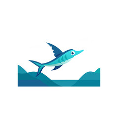 Obraz premium vector illustration of a shark