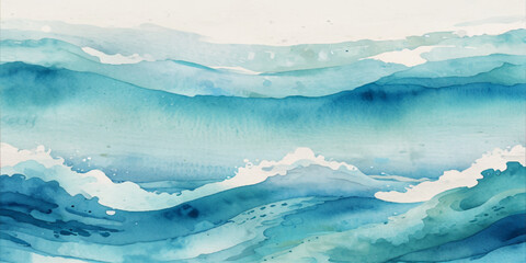 Abstract white and blue wave background. Abstract wave ocean web banner background.	