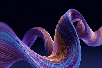 Curved Abstract Lines Contemporary Digital Background Art