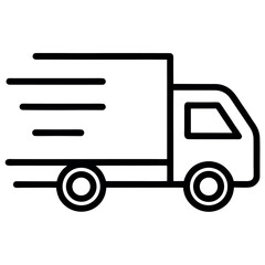 delivery truck on white background
