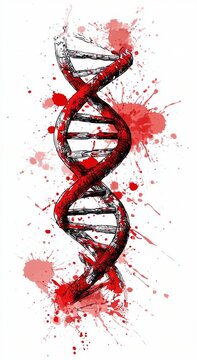 Illustration of a roating double Helix DNA molecule