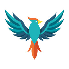 vector illustration of an abstract bird
