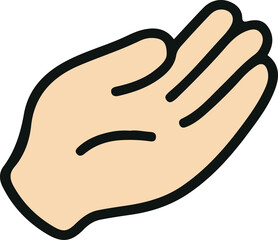 Cartoon hand gesture icon set – various finger signs, emotions, communication symbols, Korean style