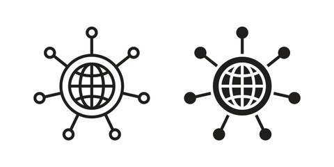 Business networking icon for social media, app, and web design. Vector illustration.