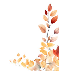 Fototapeta premium PNG Fall leaves border backgrounds pattern plant.
