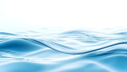 Gentle Blue Water Waves - Clear Liquid Surface & Serene Abstract Background