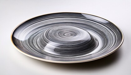 modern gray swirl serving dish