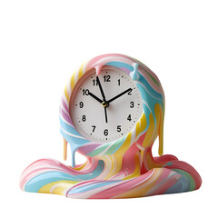 Clock Illustration with Halloween Elements Colorful Clipart