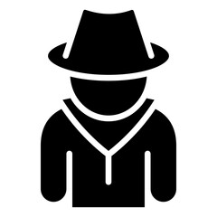 The icon symbol of surveillance, or anonymous identity is associated with detectives, spies, or mysterious characters whose identities are hidden.