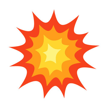 Explosion bomb cartoon red orange yellow clipart png on transparent background for comic book artwork graphic icon symbol logo illustration