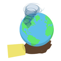 3D Isometric Flat  Illustration of Climate Change. Item 2