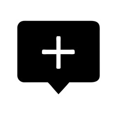 Obraz premium Comment add icon vector illustration