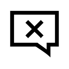 Comment x icon vector illustration